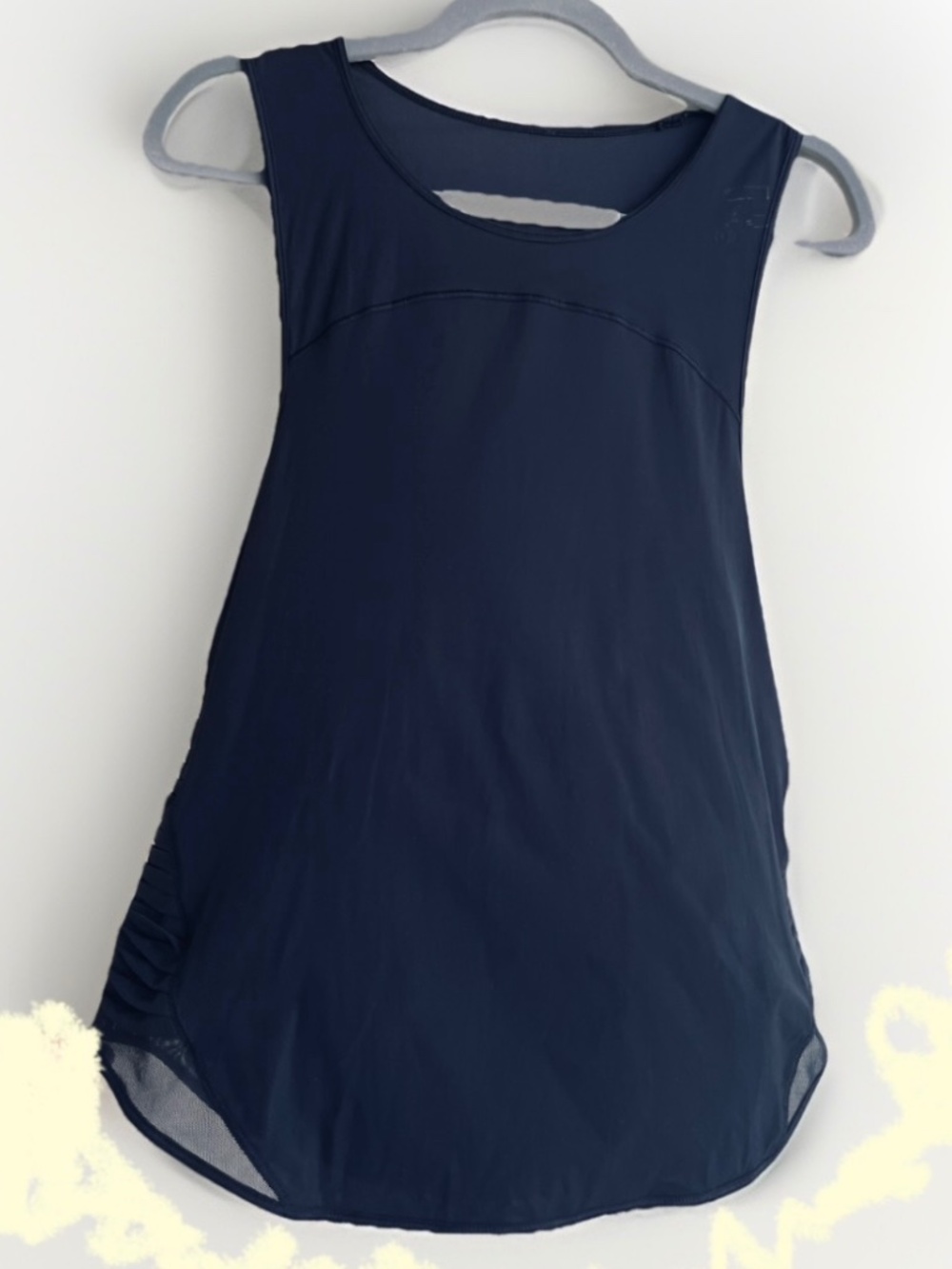Lululemon Black Side Pleats Tennis Racerback Athletic Tank Top Size US 8 Approx